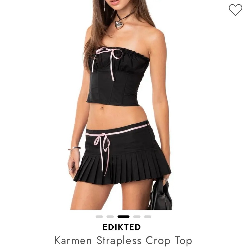 Edikted, / Top(XS) ,Skirt (M) , / Black